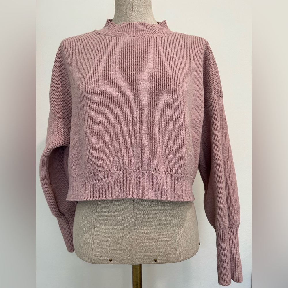 FREE PEOPLE - Easy Street Crop Pullover Sweater in Lost Petal Size XS - Picture 3 of 9